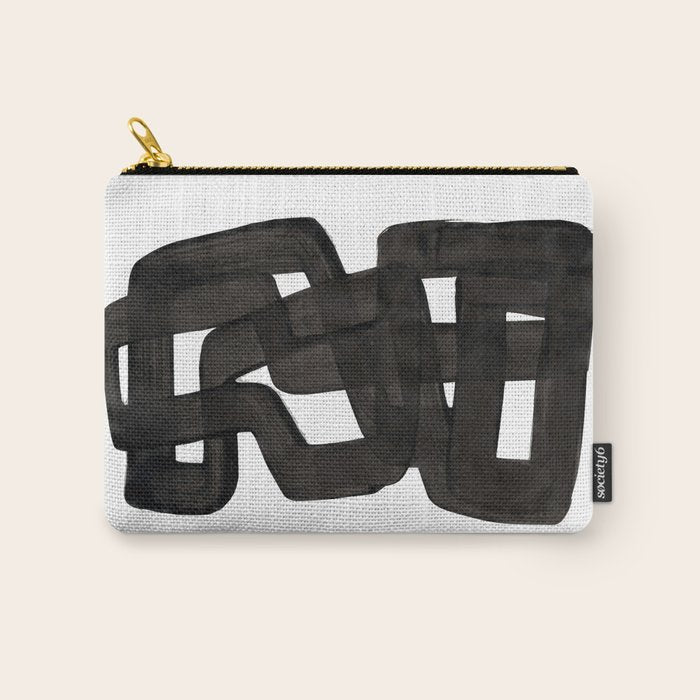 'Boulder' Mid Century Modern Fun Abstract Shapes  Carry All Pouch Gallery Image 1