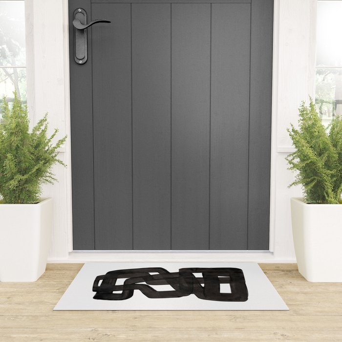 'Boulder' Mid Century Modern Fun Abstract Shapes  Welcome Mat Gallery Image 3