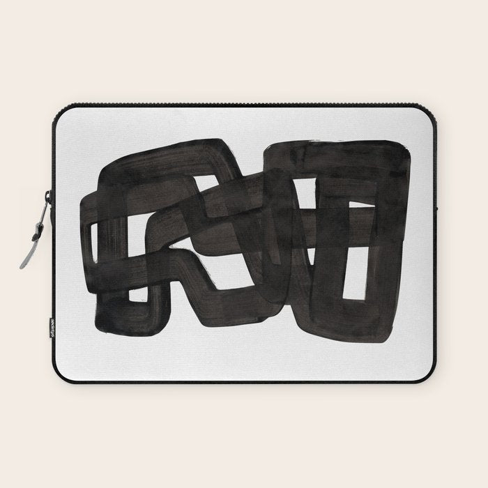 'Boulder' Mid Century Modern Fun Abstract Shapes  Laptop Sleeve Gallery Image 1