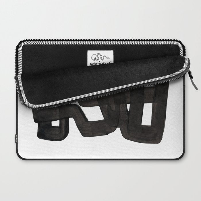 'Boulder' Mid Century Modern Fun Abstract Shapes  Laptop Sleeve Gallery Image 2