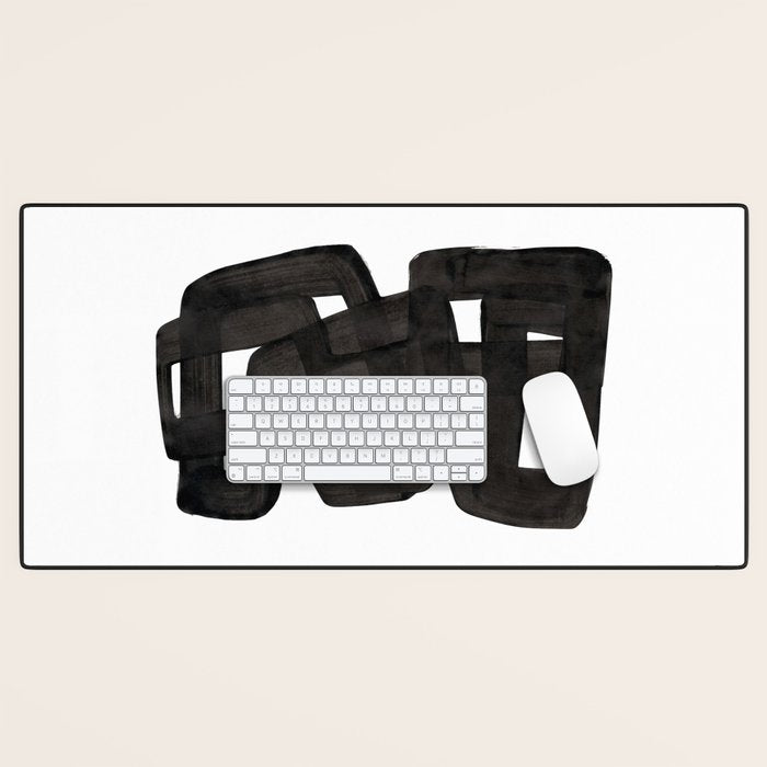 'Boulder' Mid Century Modern Fun Abstract Shapes  Desk Mat Gallery Image 1