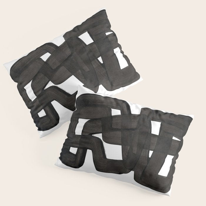 'Boulder' Mid Century Modern Fun Abstract Shapes  Pillow Sham Gallery Image 3