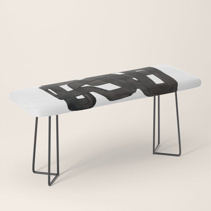 'Boulder' Mid Century Modern Fun Abstract Shapes  Bench Gallery Image 1