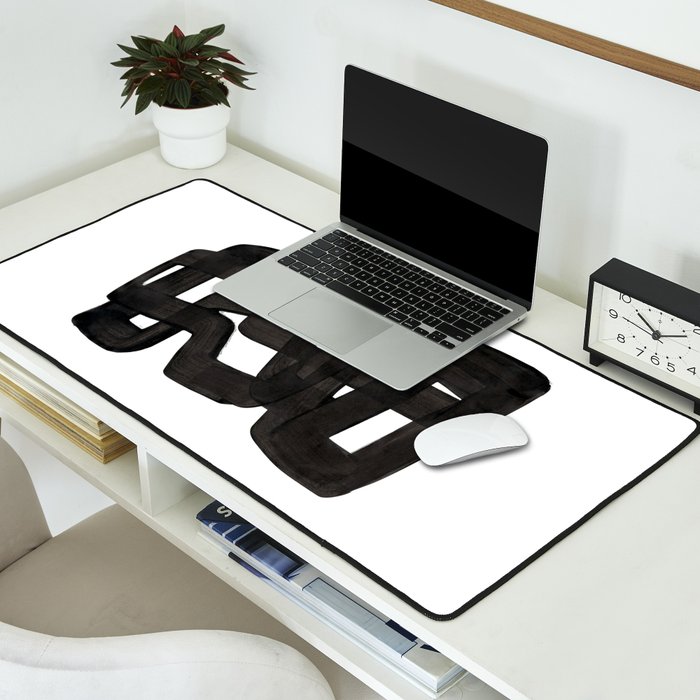 'Boulder' Mid Century Modern Fun Abstract Shapes  Desk Mat Gallery Image 2