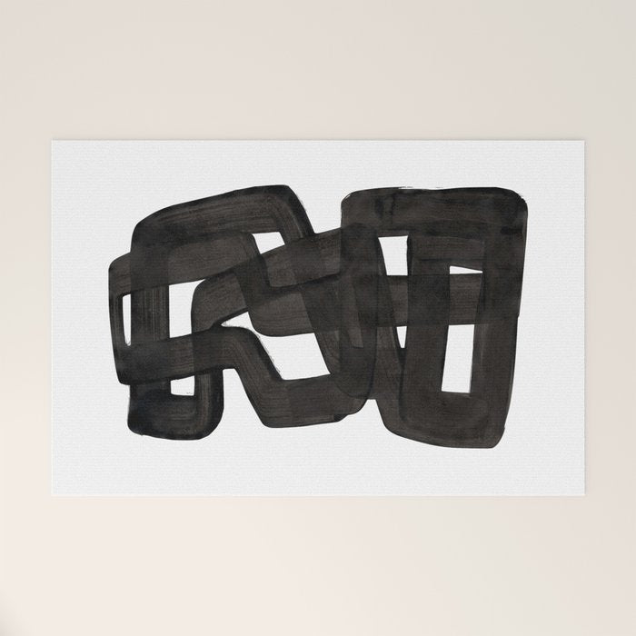 'Boulder' Mid Century Modern Fun Abstract Shapes  Welcome Mat Gallery Image 1
