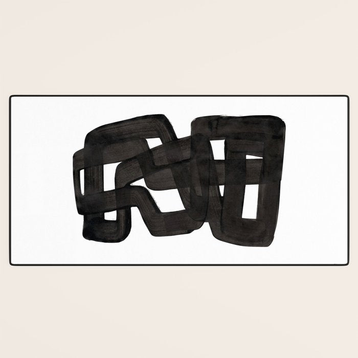 'Boulder' Mid Century Modern Fun Abstract Shapes  Desk Mat Gallery Image 3