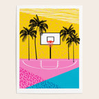 Dope - memphis retro vibes basketball sports athlete 80s throwback vintage style 1980's Poster Gallery Image 4