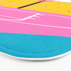Dope - memphis retro vibes basketball sports athlete 80s throwback vintage style 1980's Bath Mat Gallery Image 3