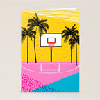 Dope - memphis retro vibes basketball sports athlete 80s throwback vintage style 1980's Stationery Card Gallery Image 2
