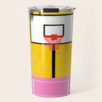 Dope - memphis retro vibes basketball sports athlete 80s throwback vintage style 1980's Travel Mug Gallery Image 1
