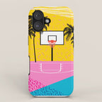 Dope - memphis retro vibes basketball sports athlete 80s throwback vintage style 1980's iPhone Case Gallery Image 1