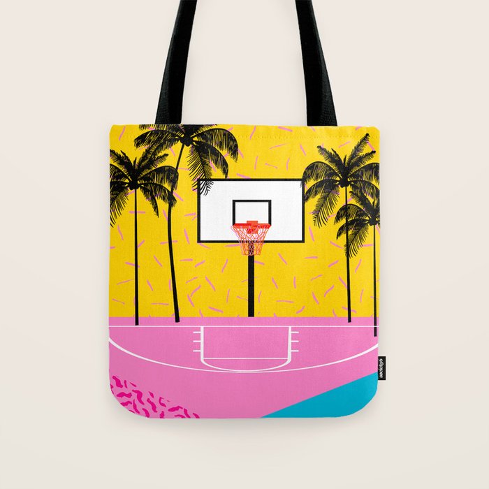 Dope - memphis retro vibes basketball sports athlete 80s throwback vintage style 1980's Tote Bag Gallery Image 1