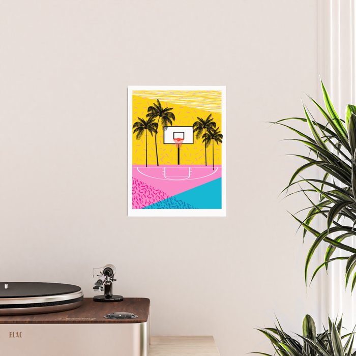 Dope - memphis retro vibes basketball sports athlete 80s throwback vintage style 1980's Poster Gallery Image 2