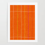 Textured Picnic Pattern in Poppy Red Poster Gallery Image 4