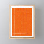 Textured Picnic Pattern in Poppy Red Mini Art Print Gallery Image 1