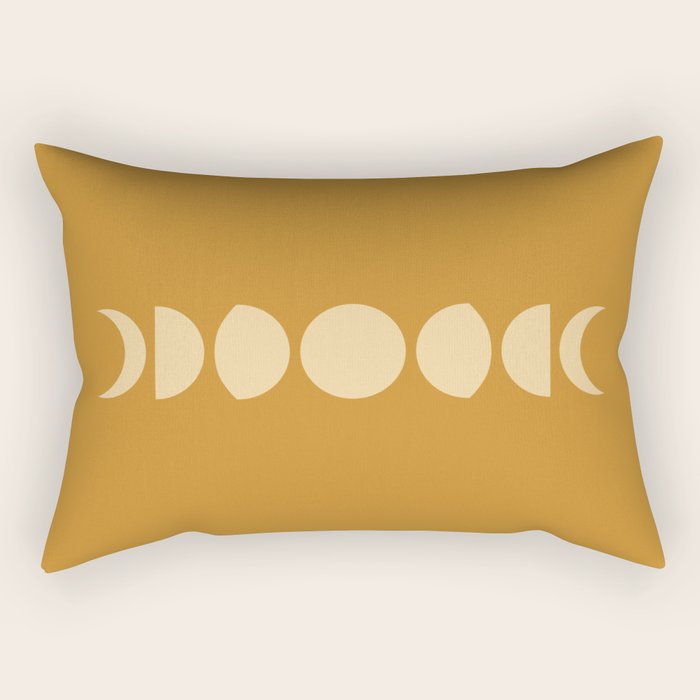 Minimal Moon Phases I Rectangular Pillow Gallery Image 1