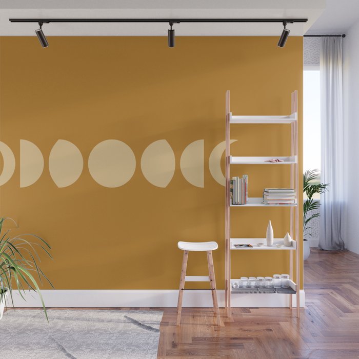 Minimal Moon Phases I Wall Mural Gallery Image 1