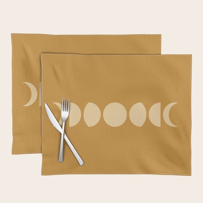 Minimal Moon Phases I Placemat Gallery Image 1
