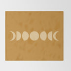 Minimal Moon Phases I Throw Blanket Gallery Image 2