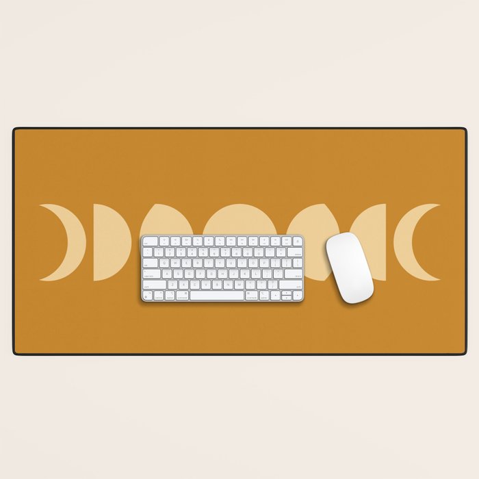 Minimal Moon Phases I Desk Mat Gallery Image 1