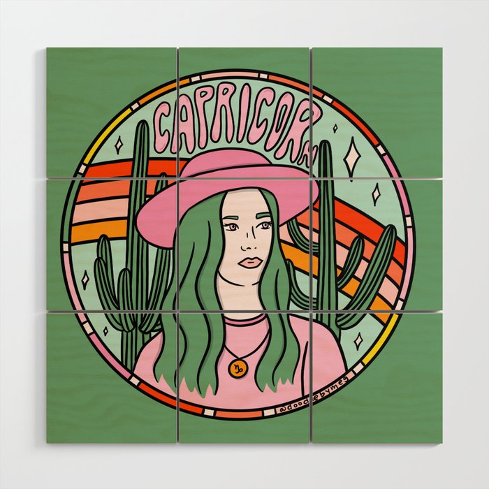 Capricorn Cowgirl Wood Wall Art Gallery Image 1
