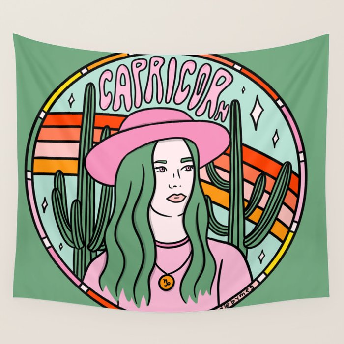 Capricorn Cowgirl Wall Tapestry Gallery Image 4