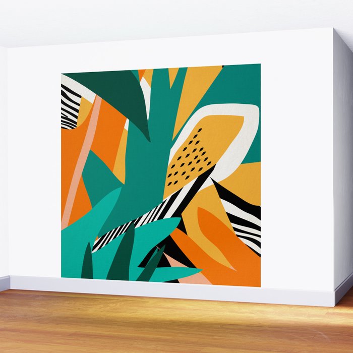 Jungle Abstract Wall Mural Gallery Image 2