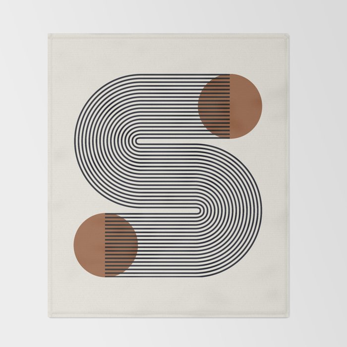 Abstraction_SUN_LINE_POP_ART_Minimalism_S001S Throw Blanket Gallery Image 2