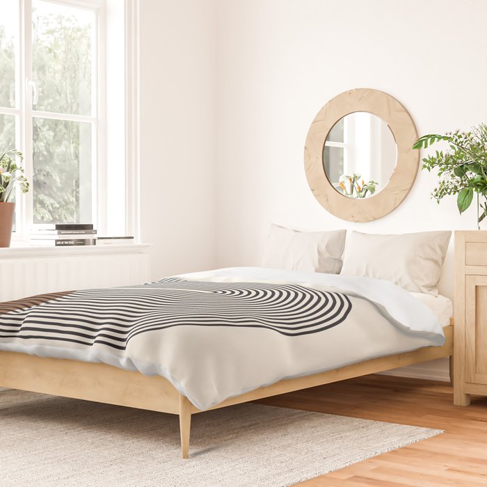 Abstraction_SUN_LINE_POP_ART_Minimalism_S001S Duvet Cover Gallery Image 2