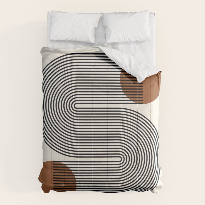 Abstraction_SUN_LINE_POP_ART_Minimalism_S001S Comforter Gallery Image 1