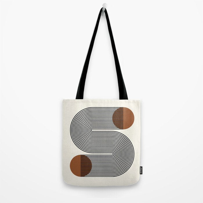 Abstraction_SUN_LINE_POP_ART_Minimalism_S001S Tote Bag Gallery Image 2