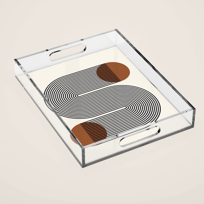 Abstraction_SUN_LINE_POP_ART_Minimalism_S001S Acrylic Tray Gallery Image 1