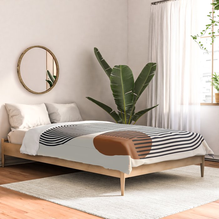 Abstraction_SUN_LINE_POP_ART_Minimalism_S001S Comforter Gallery Image 2
