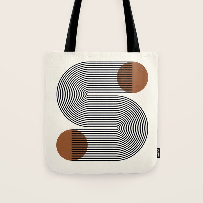 Abstraction_SUN_LINE_POP_ART_Minimalism_S001S Tote Bag Gallery Image 1