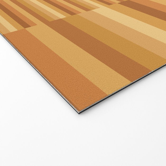 Mixed Stripes Pattern XII Orange Tones Welcome Mat Gallery Image 2
