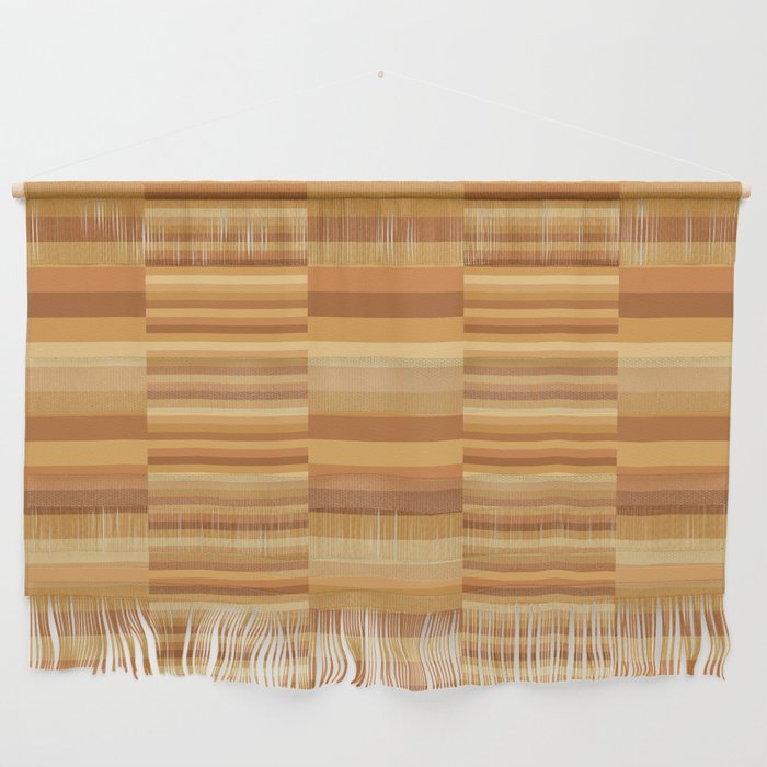 Mixed Stripes Pattern XII Orange Tones Wall Hanging Gallery Image 1