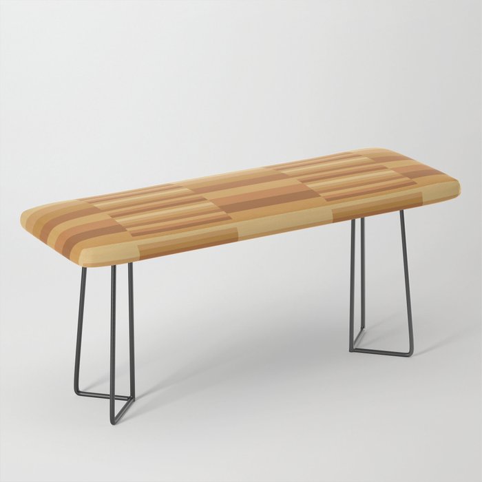 Mixed Stripes Pattern XII Orange Tones Bench Gallery Image 1