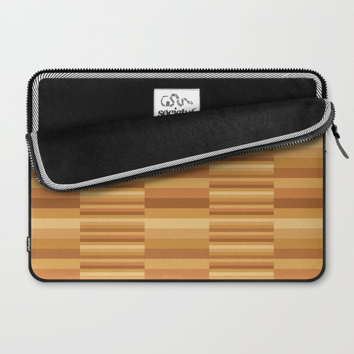 Mixed Stripes Pattern XII Orange Tones Laptop Sleeve Gallery Image 2