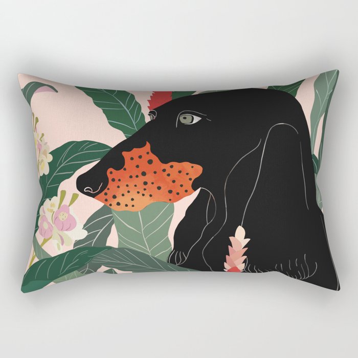 Hidden in the Greenery Rectangular Pillow Gallery Image 2