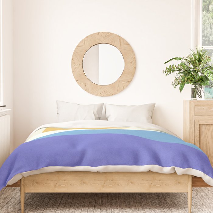 Sunny Island - Gold Blue Duvet Cover Gallery Image 3