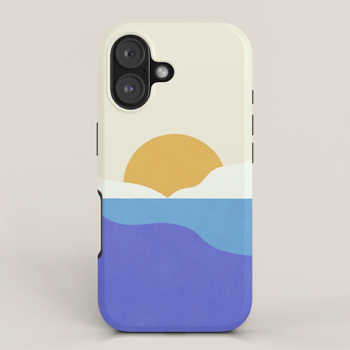 Sunny Island - Gold Blue iPhone Case Gallery Image 1