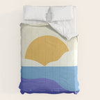 Sunny Island - Gold Blue Comforter Gallery Image 6