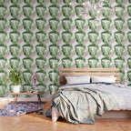 Tropical Leaves Green And Pink Wallpaper Gallery Image 3