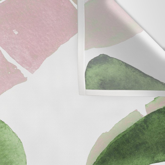 Tropical Leaves Green And Pink Wall Tapestry Gallery Image 3