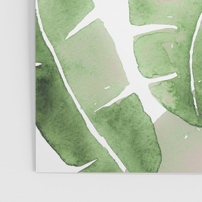 Tropical Leaves Green And Pink Poster Gallery Image 3