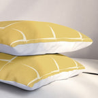 Midcentury Modern Flux Check Grid Pattern in Mustard Pillow Sham Gallery Image 3