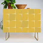 Midcentury Modern Flux Check Grid Pattern in Mustard Credenza Gallery Image 1