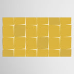 Midcentury Modern Flux Check Grid Pattern in Mustard Tablecloth Gallery Image 2