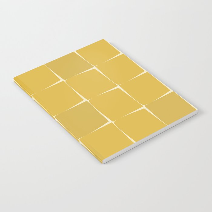 Midcentury Modern Flux Check Grid Pattern in Mustard Notebook Gallery Image 2