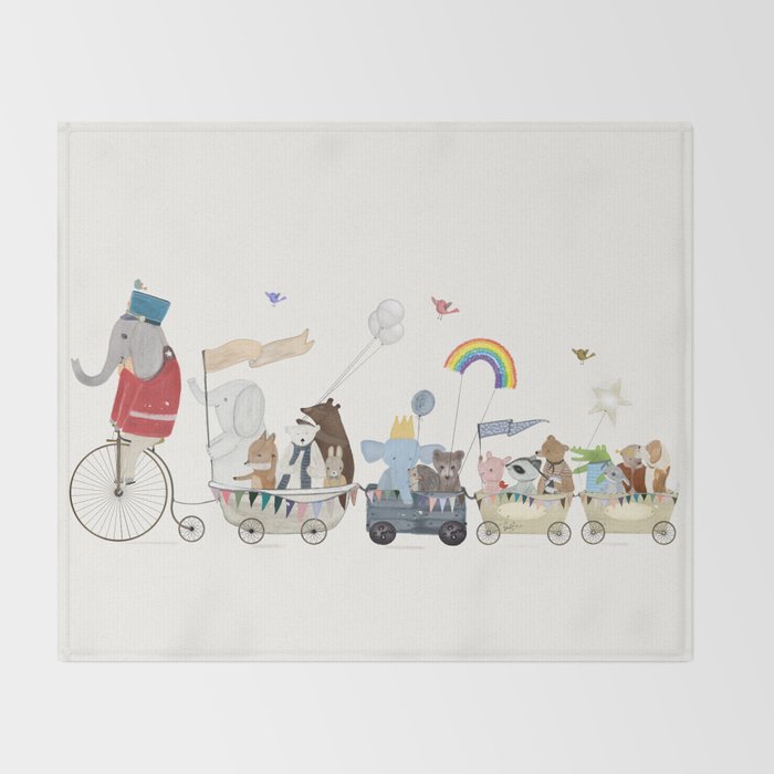 the rainbow parade Throw Blanket Gallery Image 2